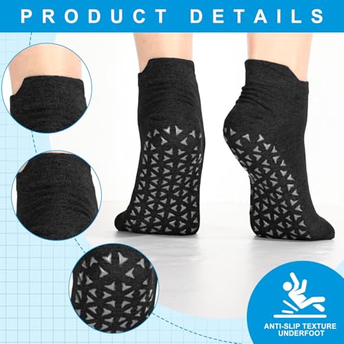 Sureio 30 Pairs Non Slip Socks Unisex Non Skid Pilates Yoga Hospital Socks for Men Women Elderly3