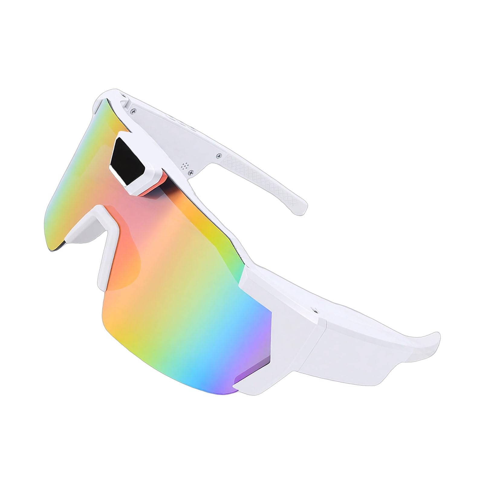 Akozon Intelligente Fahrradbrille, Bunte Gläser mit 1080P-Kamera, Sport-Sonnenbrille für Outdoor-Aktivitäten