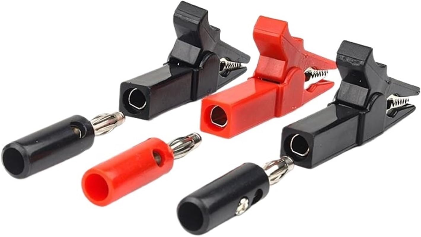 4Pcs/Set 55mm Alligator Clip Banana Test Probes with 4mm Banana Cable Clips for Electrical testing Accessories