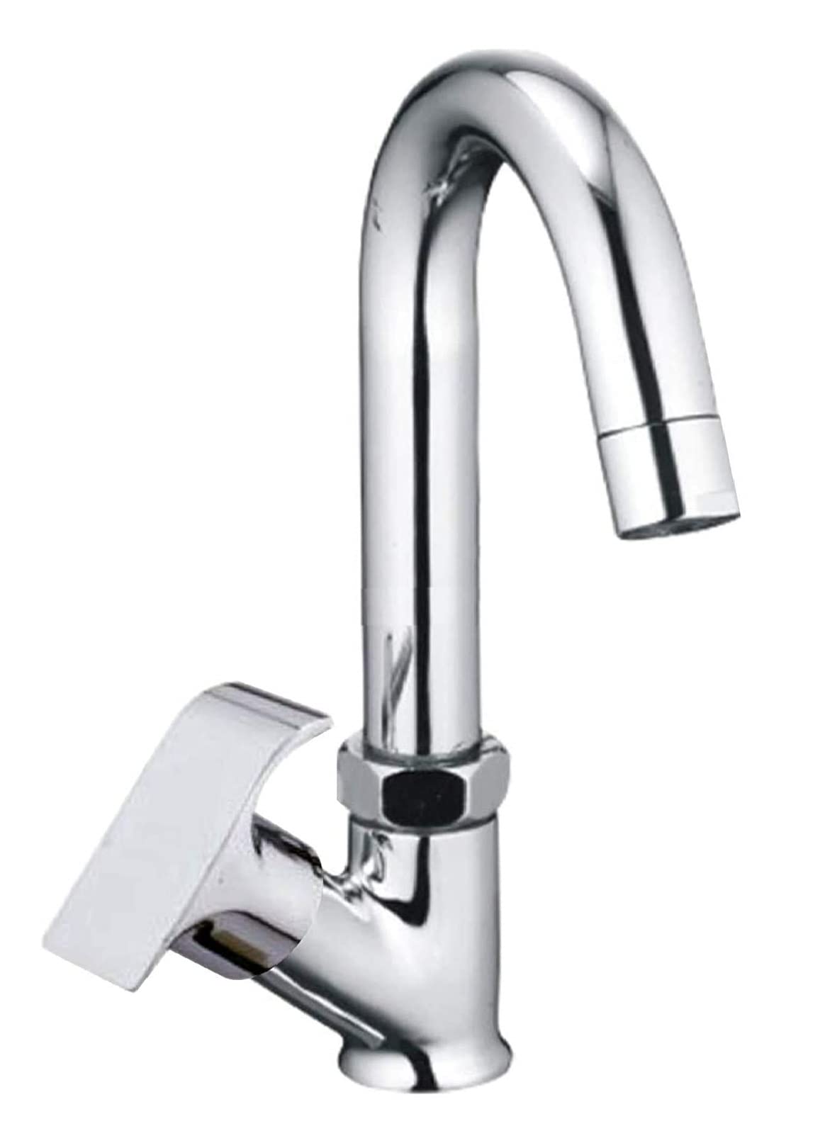 Jagger JBA206 Brass Deck Mounted Washbasin Tap for Bathroom Wash Basin, Chrome Finished Table Top Washbasin Taps with Foam Flow 15mm (Silver) with Teflon Tape and Wall Flange (Siya) (B0BRH6WYMC) Amazon Price History, Amazon Price Tracker