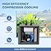 [New Upgrade] Poafamx 1/10 HP Aquarium Chiller 42Gal, Quiet Water Chiller with Titanium Evaporator Slanted Touch Screen, for Fresh/Saltwater Fish Tank, Axolotl, Coral Reef & Hydroponics System