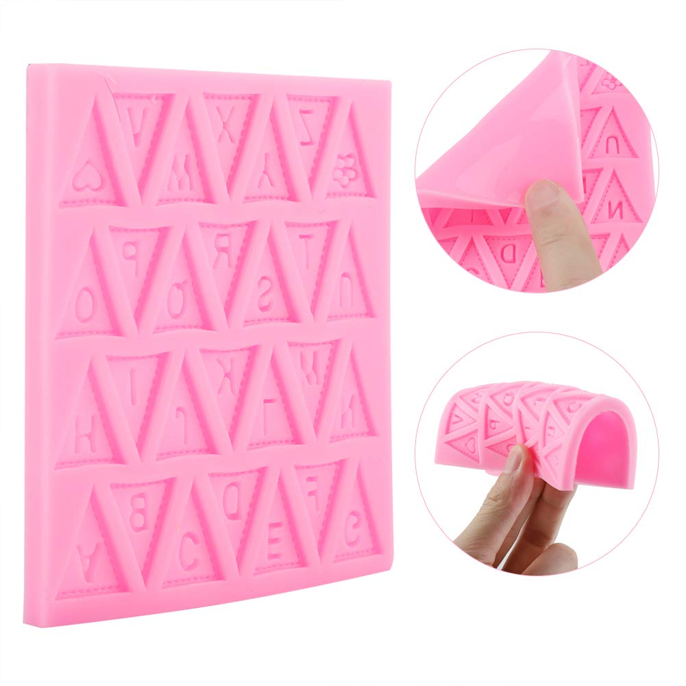 WGFOIP Silicone Letter Mould, Alphabet Baking Mold Letter Flag Cake Decorating Mould Baking Tool for Cake Topping - Image 3