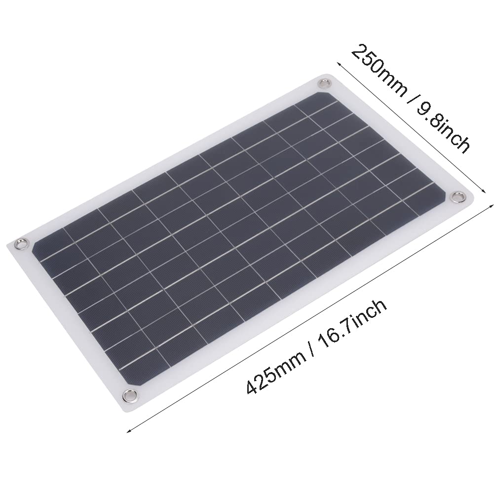 Caricatore da pannello solare da 20 W monocristallino USB doppia uscita CC portatile di alta qualità per batteria da 12 V da campeggio all'aperto