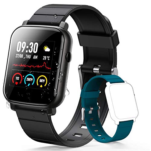 Elvana Smart Watch Compatible with Android iPhone, Fitness Tracker Heart Rate Monitor w/ 1.3