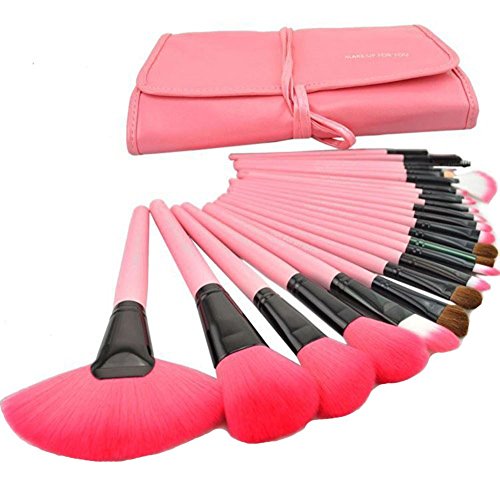 ABOEL - 24PCS/Set Professional Wool Cosmetic Makeup Brush Set Kit Brushes&tools Make Up Case