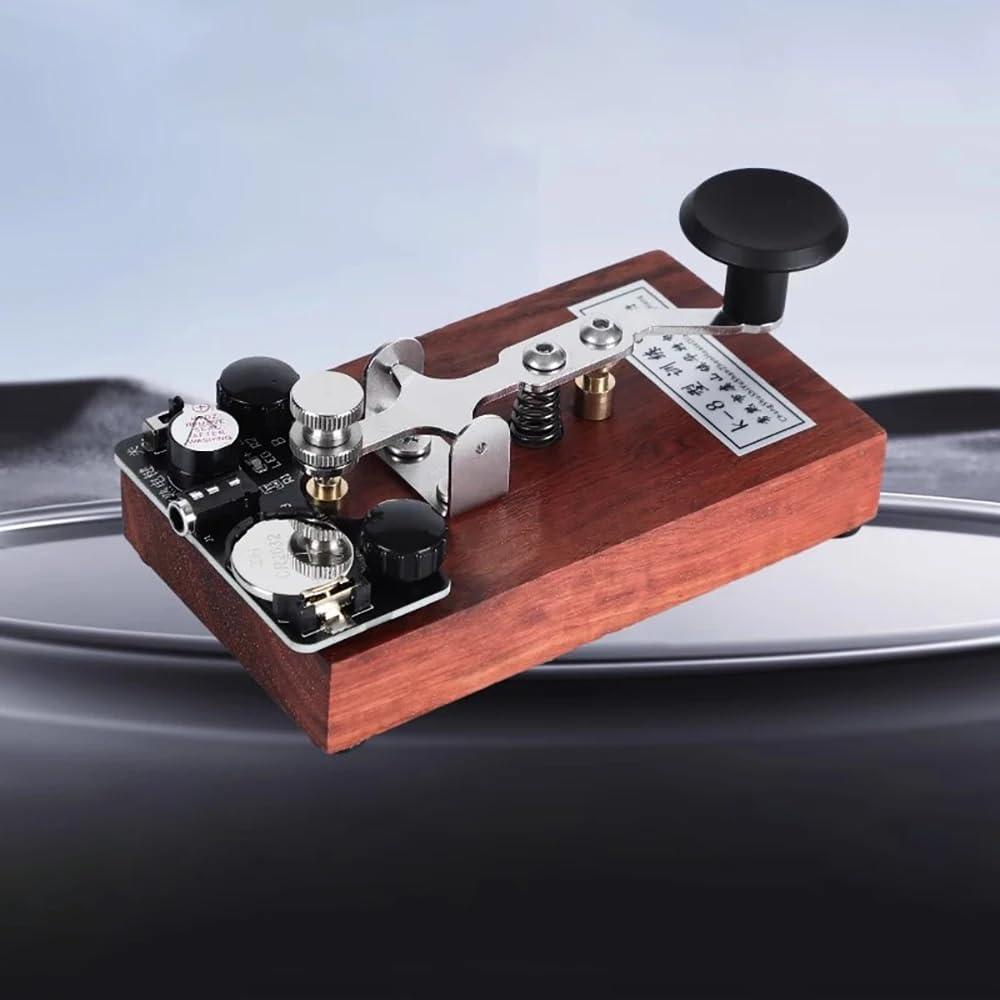 Tasto di Addestramento Manuale Tasto Codice Morse K-8 CW Morse Keyer Onde Corte Hf + Pannello di Pratica con Suoni E Luci