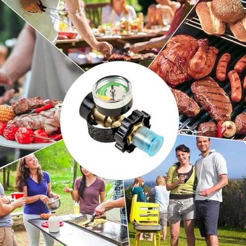 Adaptador De Conexión Para Bombona De Propano - Medidor De Presión Con Manómetro Para Cilindros De Gas - Conector Para Barbacoas Y Accesorios De Cocina Exterior En Camping Y Caravanas - imagen 4