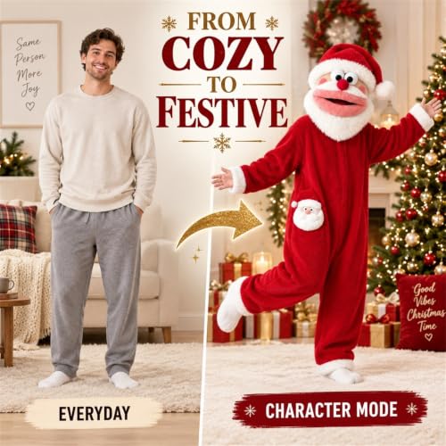 Unisex Adult Onesie One Piece Pajamas Costume Christmas Sleepwear Jumpsuit - image 3