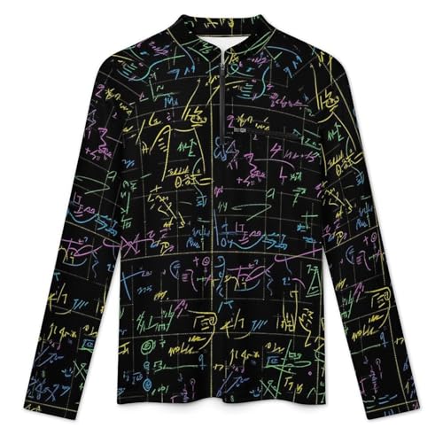 Math Formula Men's Sun Protection Shirts UV SPF UPF 50+ Long Sleeve Rash Guard Lightweight3