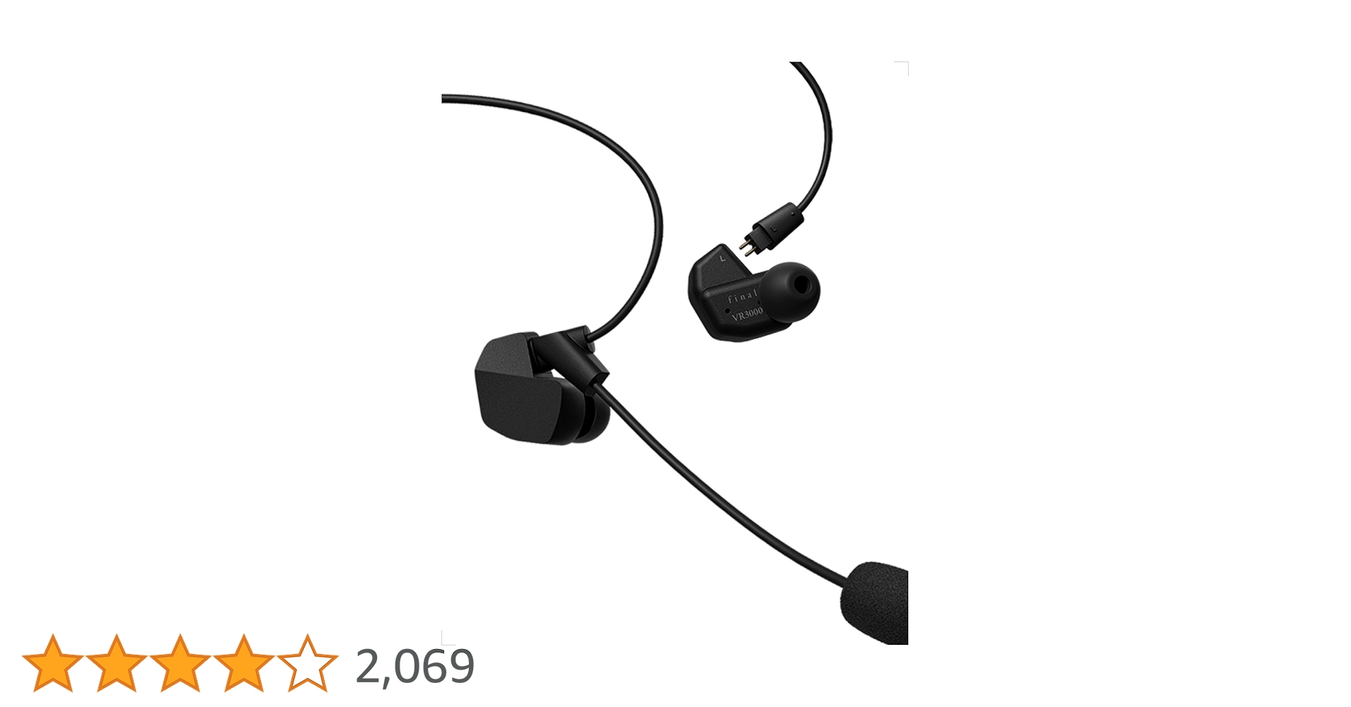 イヤホン final VR3000 condenser Mic for Gaming Amazon.co.jp: final VR3000 Condenser Mic for Gaming・有線