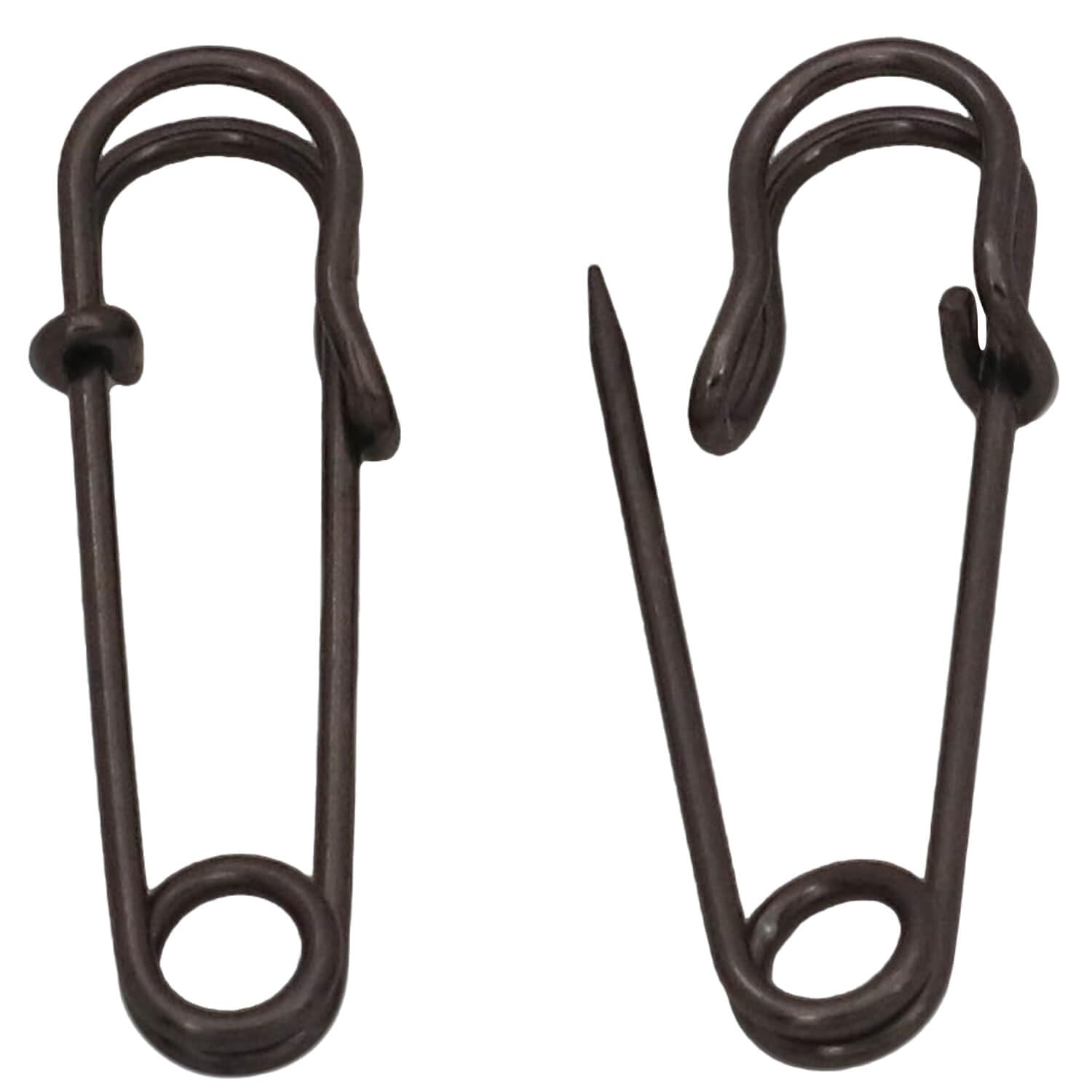 Amanaote Gun Black Safety Pins 30mm X 10 mm Size Jewelry for Kilts