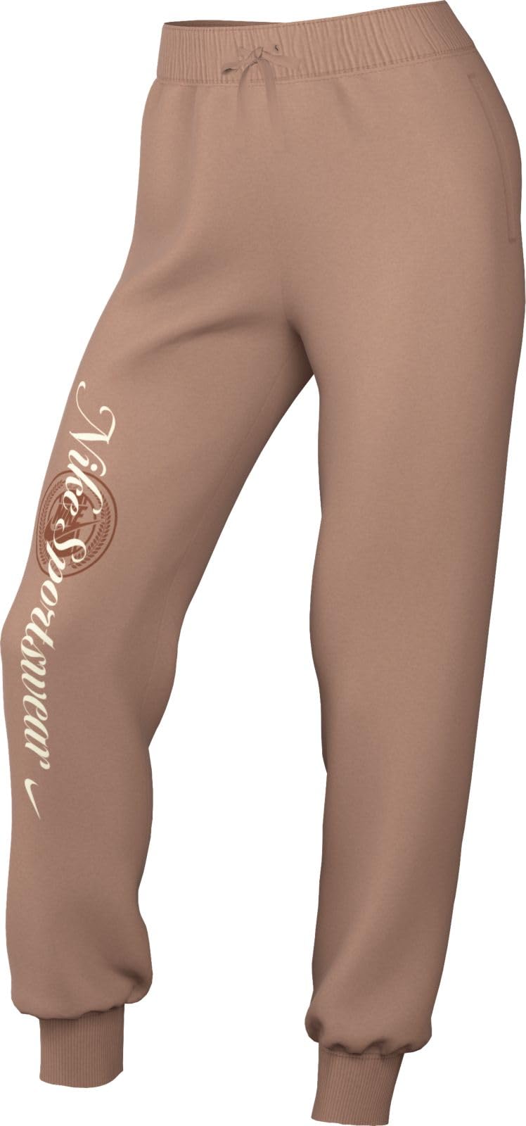 NIKE Nike Sportswear Club Fleece Hose Mit Mittelhohem Bund Und Grafik Für Damen - Spodnie Kobiety