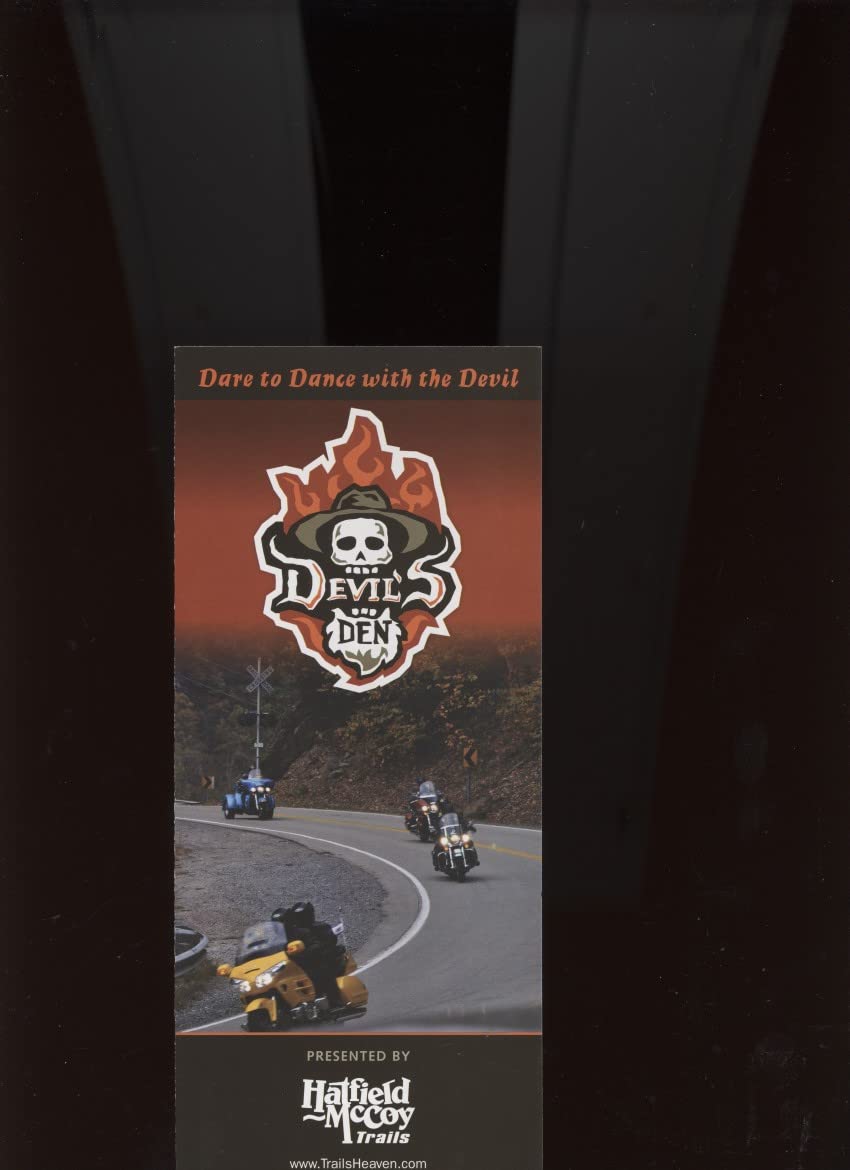DEVIL'S DEN: HATFIELD-MCCOY TRAILS /WEST VIRGINIA /ILLUSTRAED FOLDOUT BROCHURE /*RAREST*