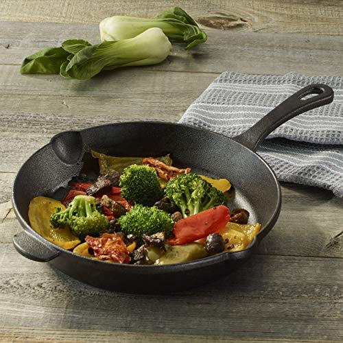 Image of Cuisinart CIPS22-24H Open Round Fry Pan with Helper Handle, 10 inch, Black