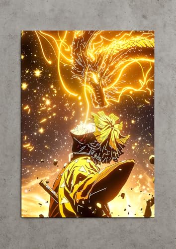 Image of NIJUKA Anime Printed A4 Size Metal sheet Poster For Home And Room Decoration | For Anime Art Fans Boys And Girls (Thender Power Brither)