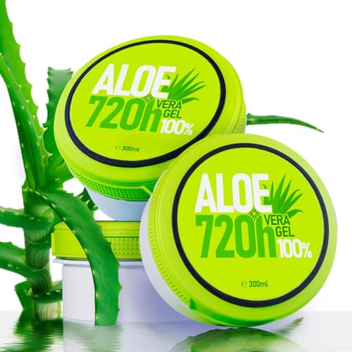 Gel de Aloe Vera para Cuidado de la Piel y el Cabello: Hidratante Corporal, After Sun, After Shave, Balsamo Barba, Reparadora Cabello, Depilacion y Afeitado, Hidratante Facial - 3 x 300 ml