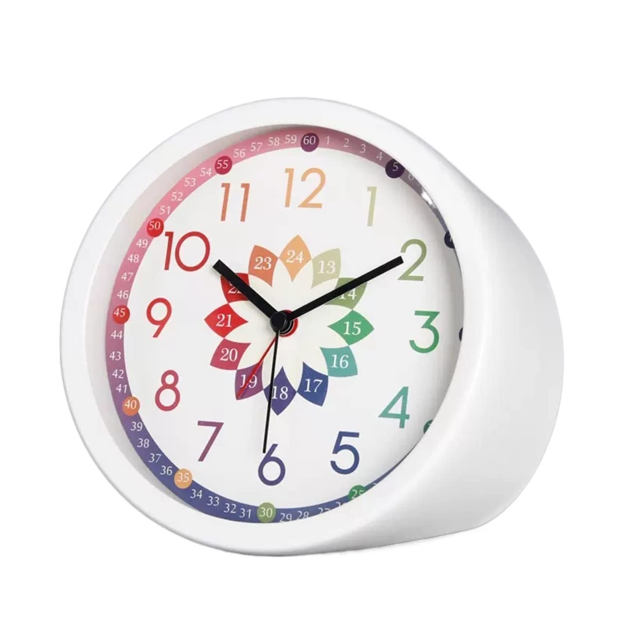 SBZIOJHDR alarm clock, Alarm clocks bedside for bedrooms, Clock,Clocks Bedside,5.9 inch Super Silent Small Round, Simply Design,Easy Set smart alarm clock