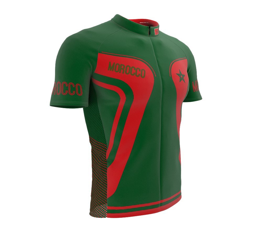 ScudoPro Morocco Full Zipper Bike Short Sleeve Cycling Jersey for Men