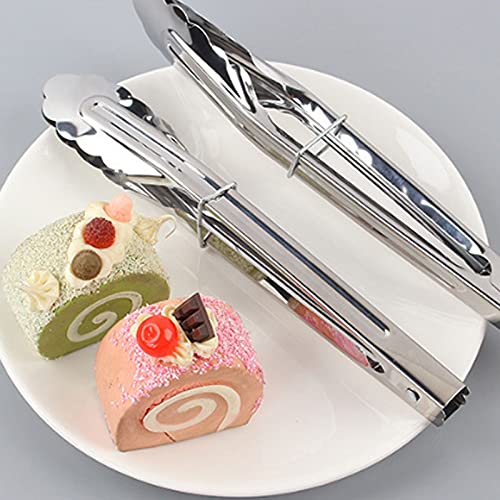 Pinzas Cocina Pinza de alimentación de Acero Inoxidable, for la Parrilla de Ensalada de Catering Buffet, tamaño: 17.5 cm, fácil y Conveniente for Limpiar