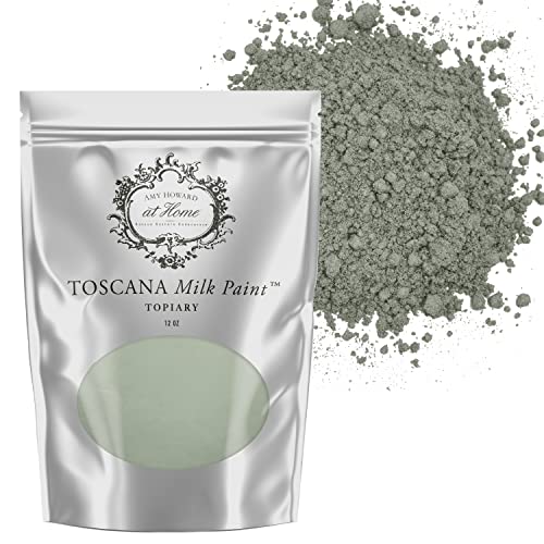 AMY HOWARD AT HOME Toscana Milk Paint Powder for Furniture Decor Finish and More | Multi-Surface Paint Mix with Natural Ingredients | Add Water | 12.0 Ounce Pouch | Topiary