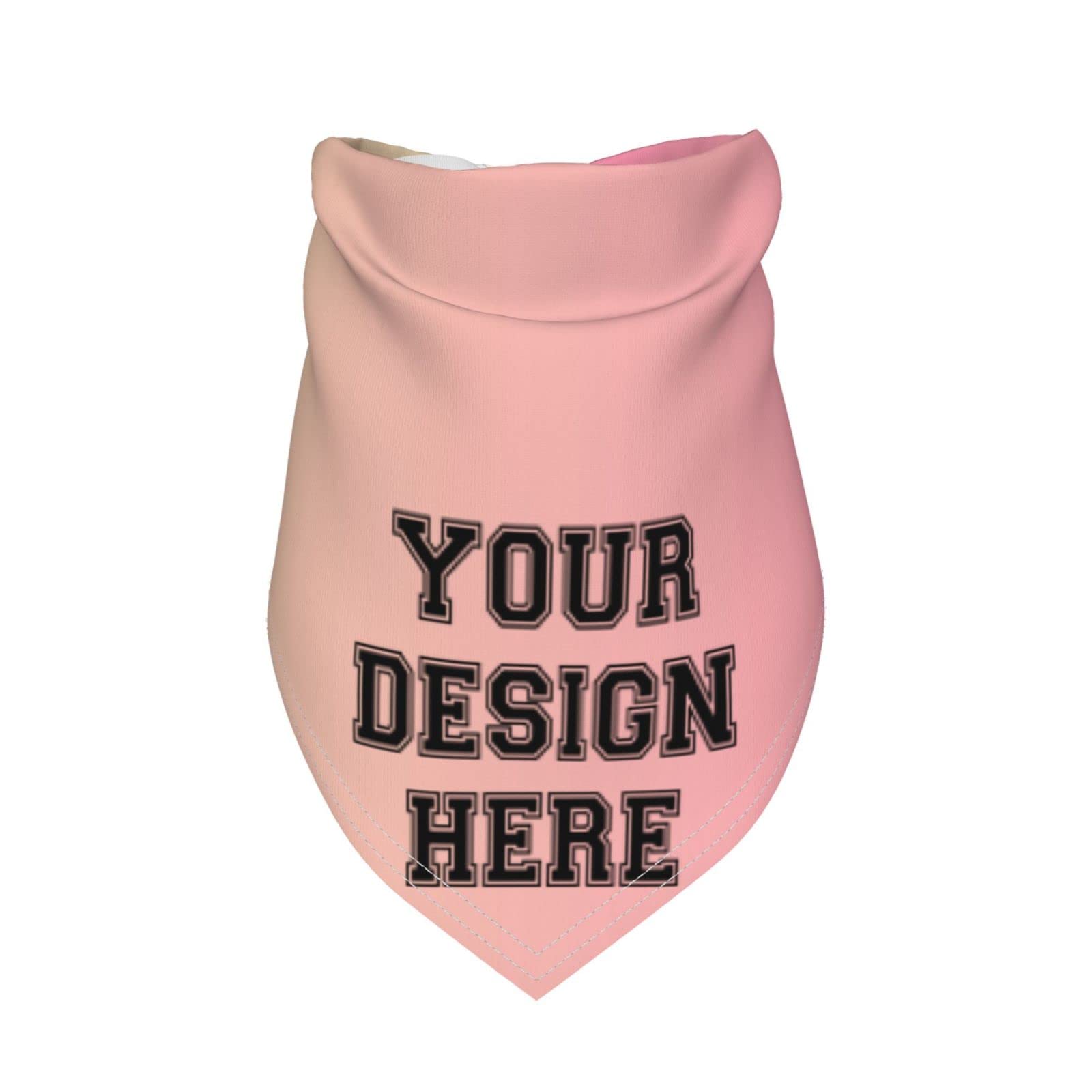 Generic Personalized Dog Bandana - Custom Text Or Image - Funny Pet Bandana - Custom Gifts for Small Dogs - Polyester - Clear - One Size - All Life Stages