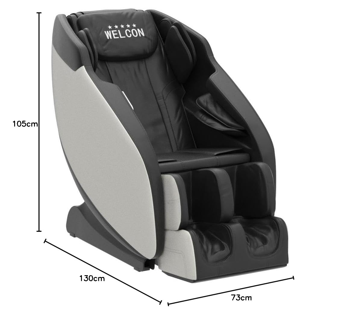 Sillón de Masaje WELCON Prestige II y sillón de Relax con Masaje Shiatsu y 6 programas automáticos en Blanco y Negro