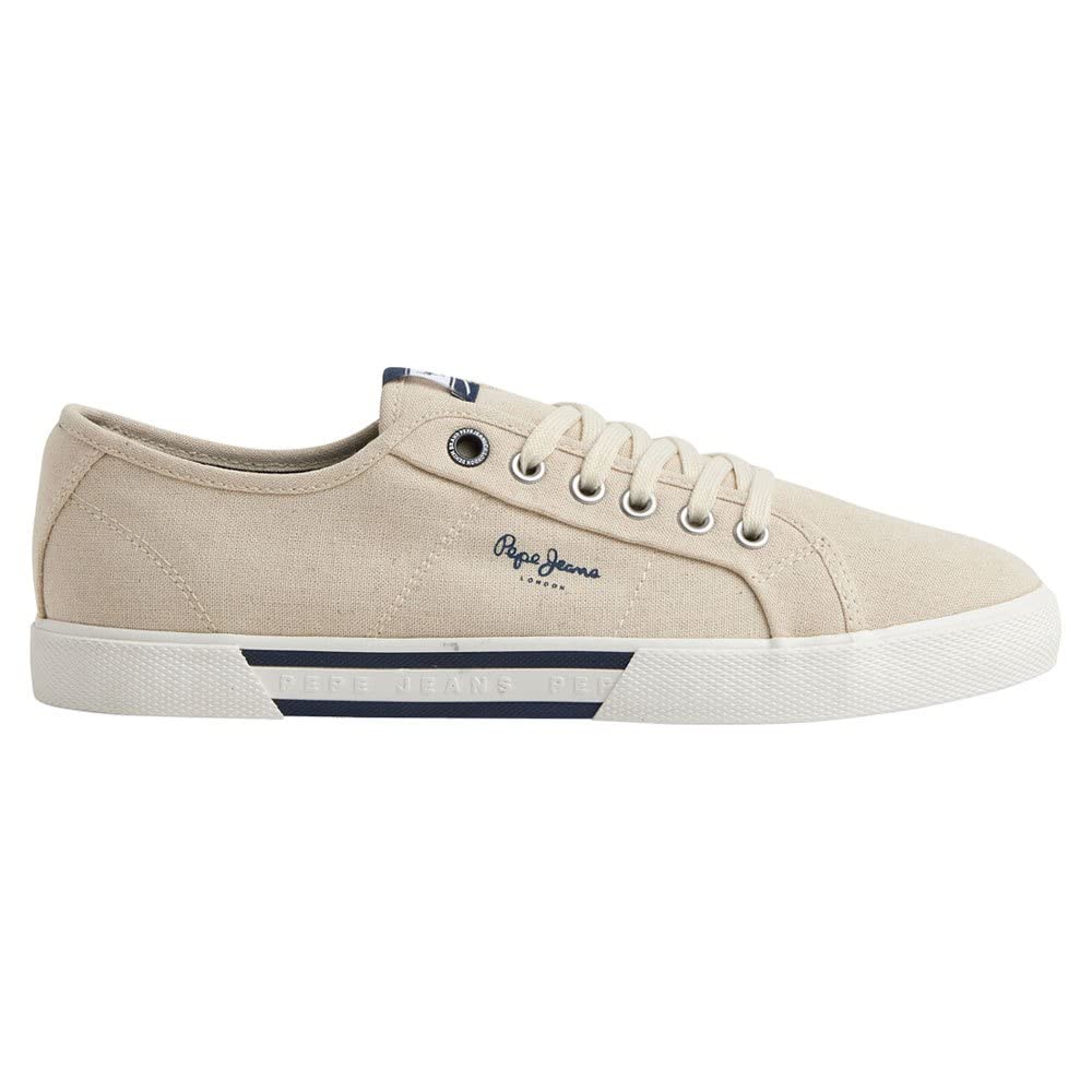Pepe Jeans Men Brady Men Basic Linen Sneaker Ecru 10