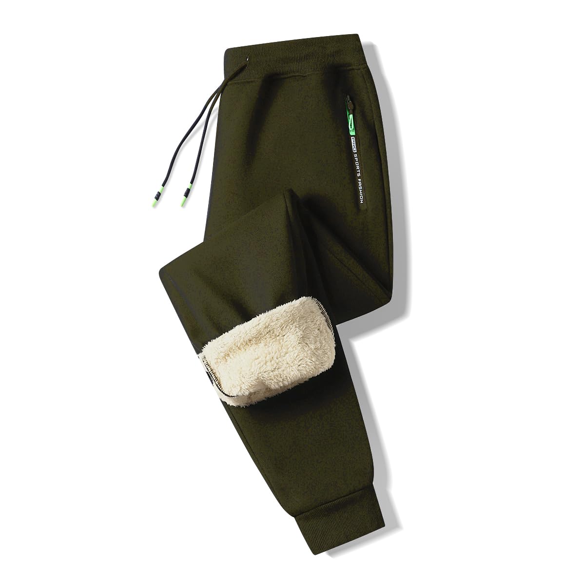 ZOXOZ Pantaloni Tuta Uomo Felpata Pile Fleece Foderato Termici Cotone Sportivi Joggers Pantaloni Cerniera Tasche Laterali