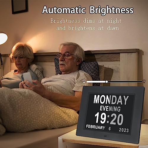 Ssini Day Date Time Clock For Seniors,Dementia Clock,Alzheimers Clock,Clock With Day And Date For Elderly,Digital Clock Large Display Black #TOP2