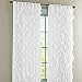 Cascade White 50"W X 84"L Shabby Chic Sheer Ruffled Curtain Panel