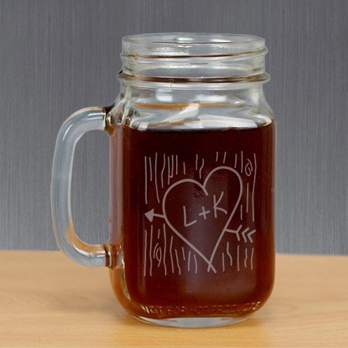 Couples Mason Jar, 16 oz., Glass