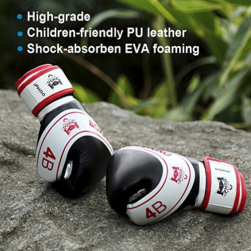 Ifkoo 4Oz 6Oz Kids Boxing Gloves, Toddler Boxing Gloves, Training Gloves For Children, Suit For Kickboxing, Muay Thai, Child Punching Bag Sparring Training, Age 3 To 13 Year #TOP6