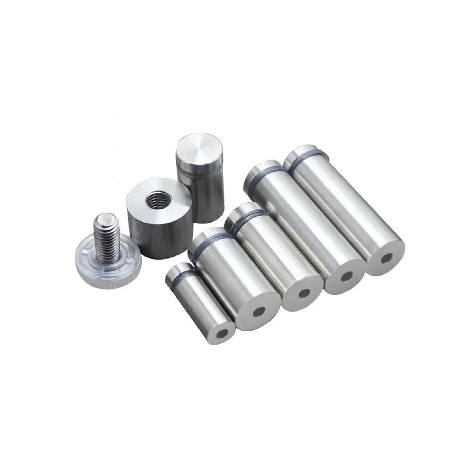 Fijaciones para separadores， 10 piezas de fijaciones de separación, tornillos de acero inoxidable for carteles publicitarios, pernos, soportes for clavos publicitarios, tornillos de montaje(25x60mm)