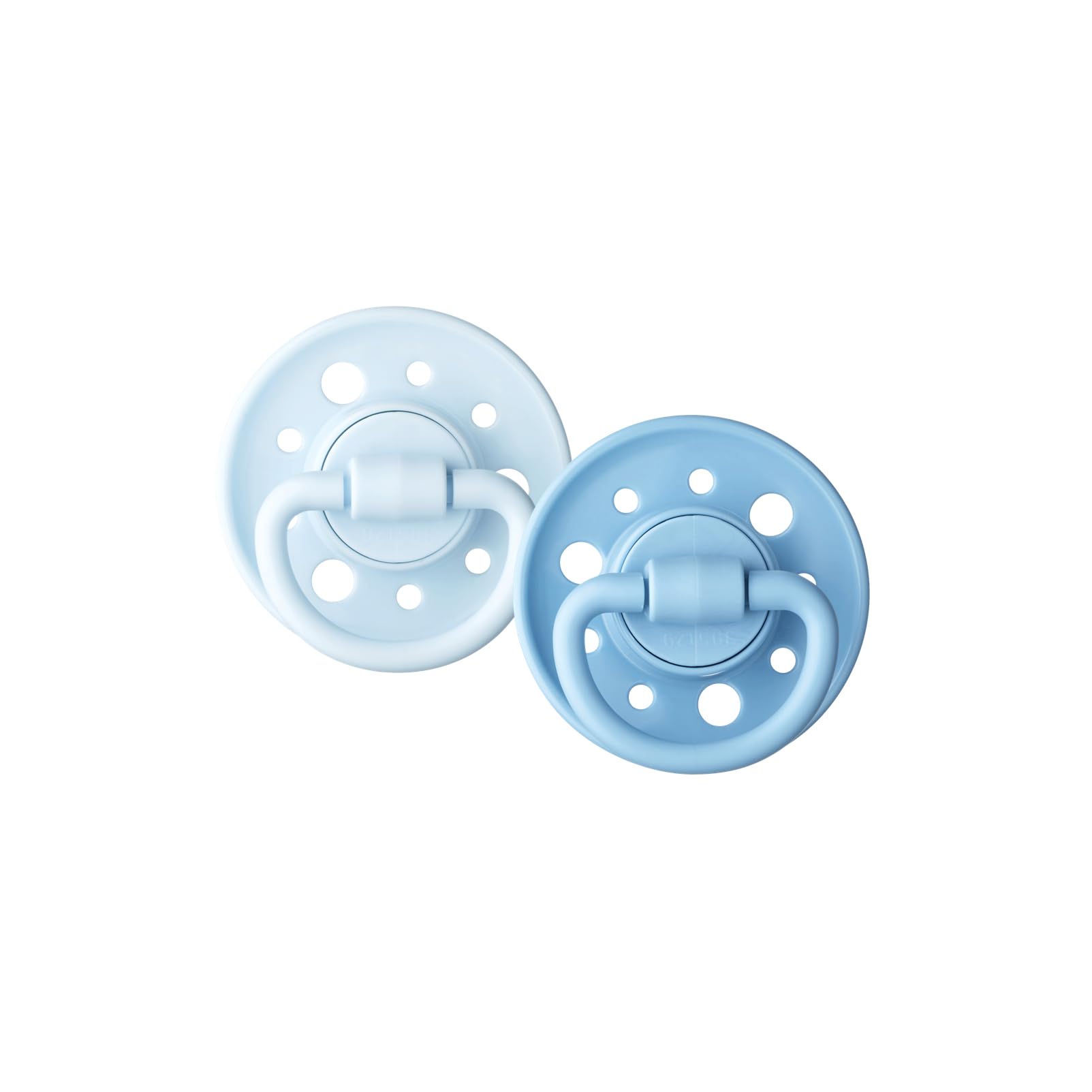 DODIE Sucettes Rondes GAÏA, tetine pour bébé, 0-6 mois, Bleu, Lot de 2 - 1