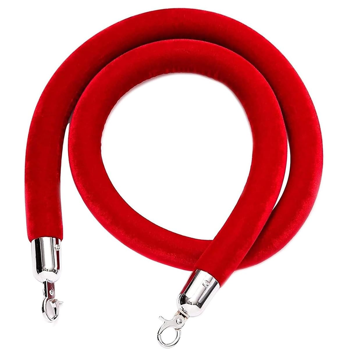 GLDYTVF VIP Velvet Rope Barrier StandThick Red Queue Stanchion for Hotels Hospitals Banks0.6m (2ft) Crowd Control Solution