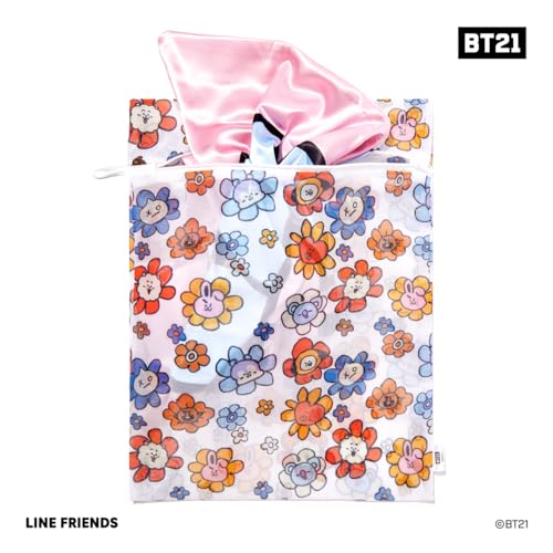 Kitsch 65539 X Bt21 Wash Bags - Funky Floral Print, Zipper Closure & Elastic Cover For Damage-Free Wash Cycle, Includes Two Sizes For All Laundry Needs thumb #2