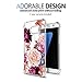 Galaxy S7 Case for Girls Women Clear with Flowers Design Shockproof Protective Cell Phone Cases for Samsung Galaxy S7 5.1 Inch Cute Floral Pattern Print Flexible Slim Fit Bumper Rubber Silicone Cover