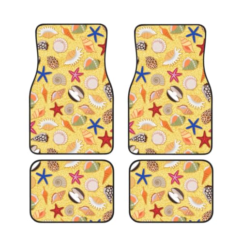 Alfombrillas de neopreno para coche con acabado premium antideslizante estampado conchas 1