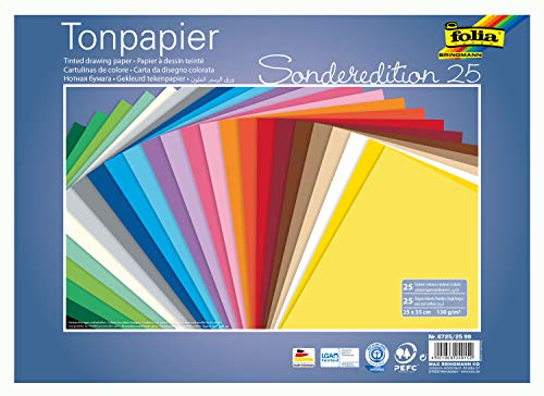 FOLIA Le papier de couleur, multicolore
