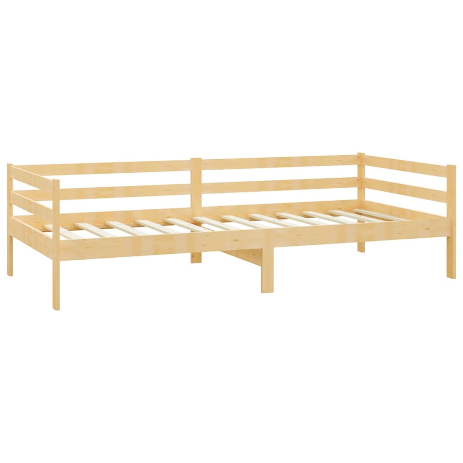 LAPOOH Lit de Repos avec Matelas 90x200 cm Bois de pin Massif,Matelas Ressort,avec Sommier Et Matelas Lit,Matelas Ressort Latex