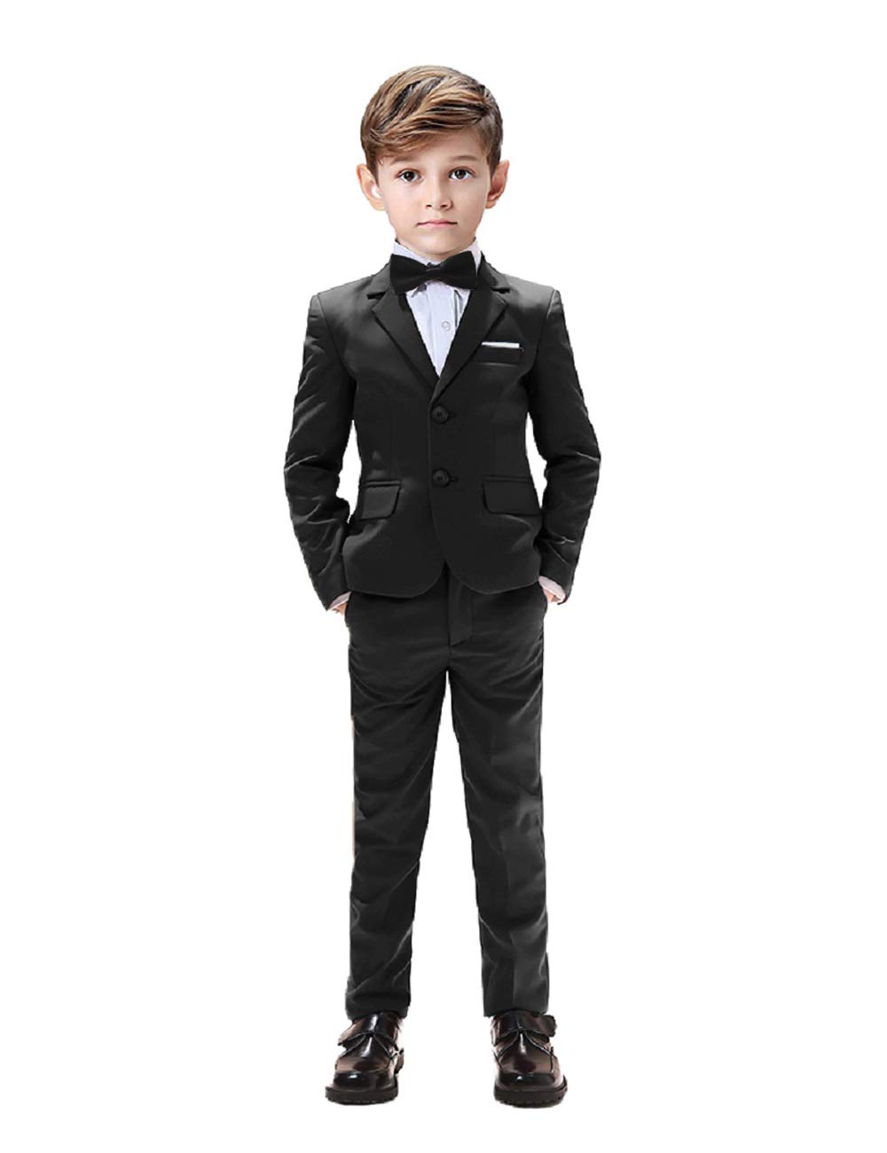 Boys Suits 5 Pieces Formal Suit for Boy Kids Tuxedo Toddler Wedding Ring Bearer Outfit for Boys Dress Clothes