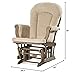 Child Craft Cozy Glider Rocker and Ottoman Set, Smooth Quiet Gliding Motion, Padded Cushion with Convenient Storage Pockets, Solid Wood Base & Frame (Dusty Heather with Beige Cushion)