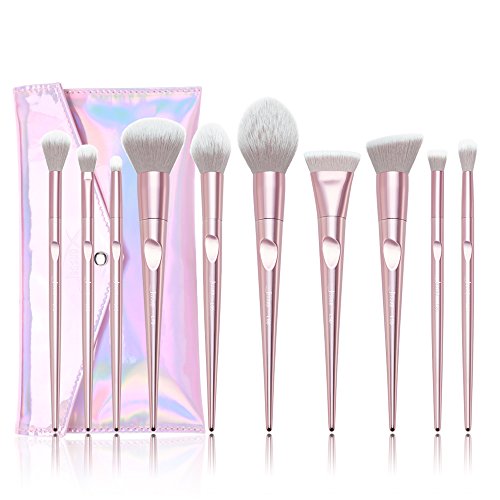 ot de pinceaux de maquillage Jessup, pinceaux de maquillage professionnels, pinceau à poudre pour les yeux, correcteur, contour, poils de fibre, pochette de maquillage T260 Sac