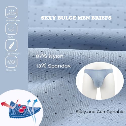 ZONBAILON Sexy Bulge Enhancing Pouch Brief Underwear for Men – 1 or 2 or 4 Pack Micro Mesh Briefs4