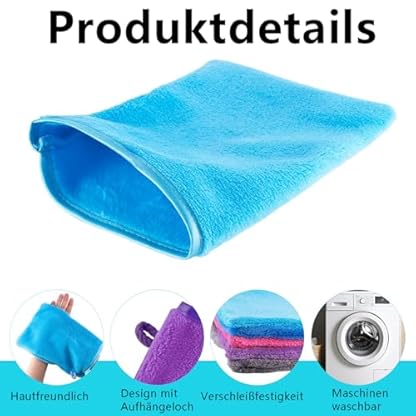 gvivej Waschhandschuh, 6 Stück 15 x 20cm Waschhandschuhe Frottee, Waschlappen Microfaser, Waschhandschuh Körper, Weich Gesichtshandschuh, Wiederverwendbare Frottier (5 Farben) – Bild 7
