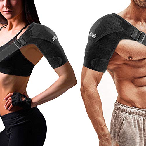 Stability Recovery Shoulder Brace for Men and Women,Neoprene Shoulder Support Pad for Rotator Cuff, Dislocated AC Joint, Shoulder Pain, Shoulder Compression Sleeve,Tendonitis,Bursitis, Relief for Shoulder Injuries with Hot&Cold Gel Pack
