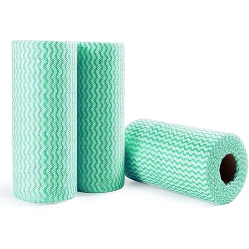 JINYUDOME J Cloth Roll - Green Cloths, 3 Rolls, 150 Sheets