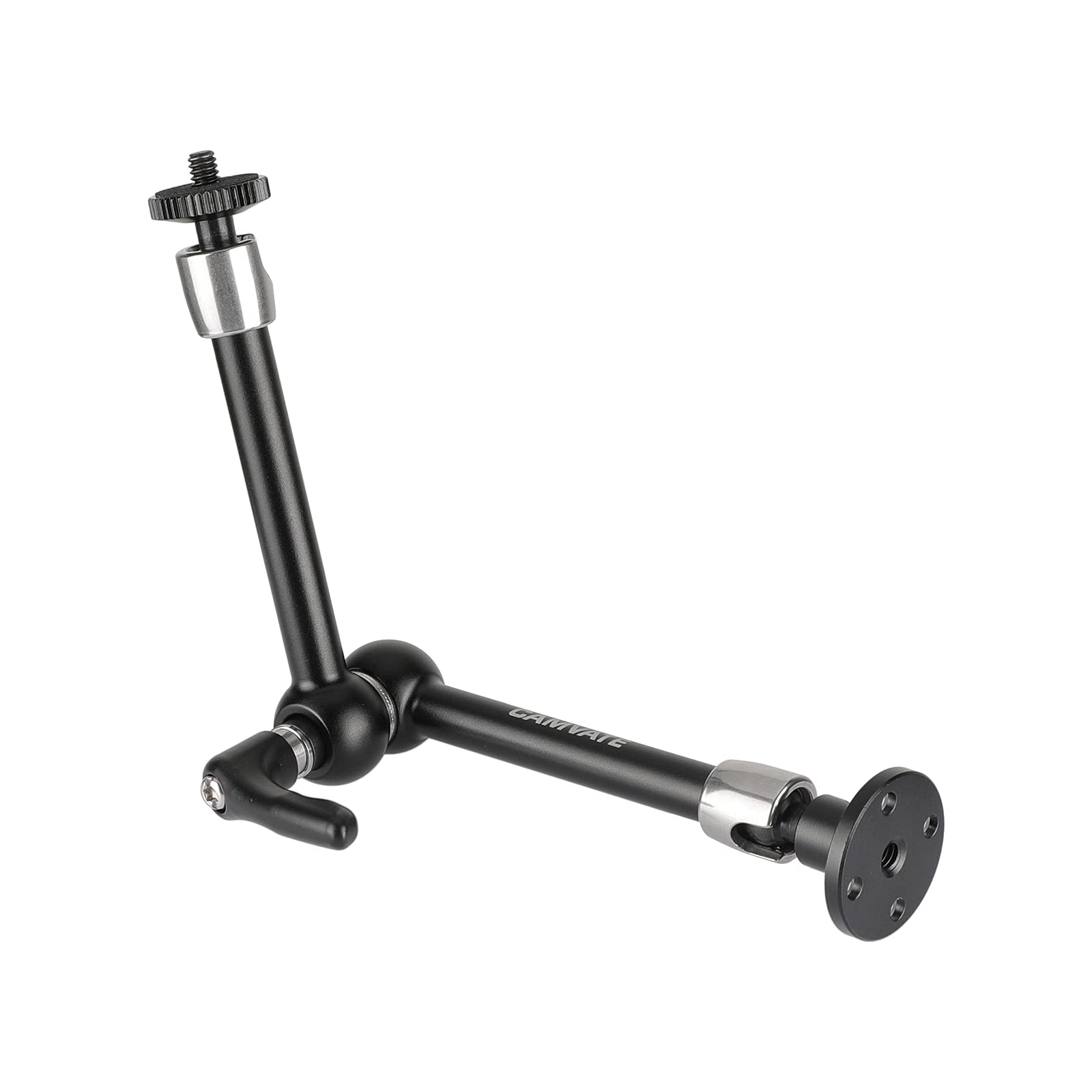 CAMVATE Braccio magico da 2876 con testa a sfera da 1/4" e manopola di blocco centrale rinforzata + base circolare per montaggio a parete - 2876