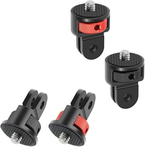 Miniatura 2 de FunMax Trípode de cámara de aluminio ajustable de 360 14"-20 montaje adaptador de conversión para Gopro Hero 1098, Insta360, DJI Osmo, AKASO y otros