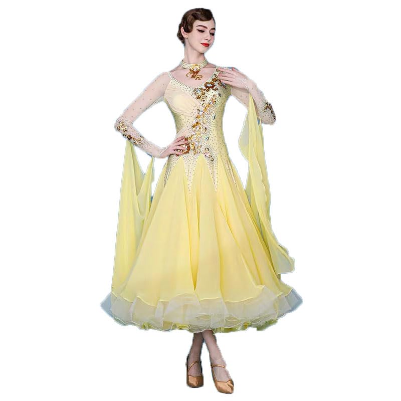 JRUIAProfessional Competition Ballroom Dancewear for Women Waltz Modern Performance Dance Costumes National Standard Dress